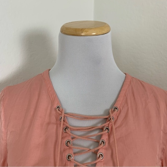 The Jetset Diaries Delta Lace Up Top Blouse - Picture 12 of 15